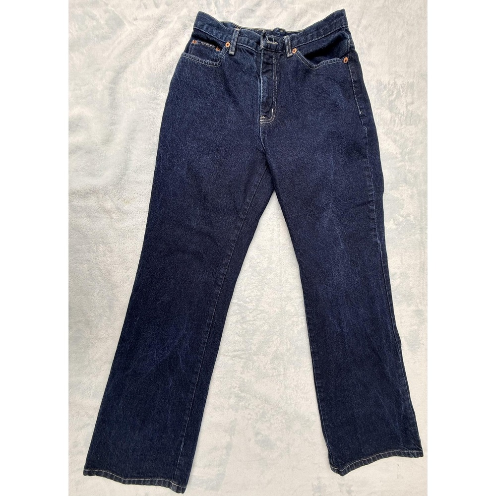 New York & Company Jeans Womens 6 Blue Bootcut Dark Wash NY Jeans Logo Denim
